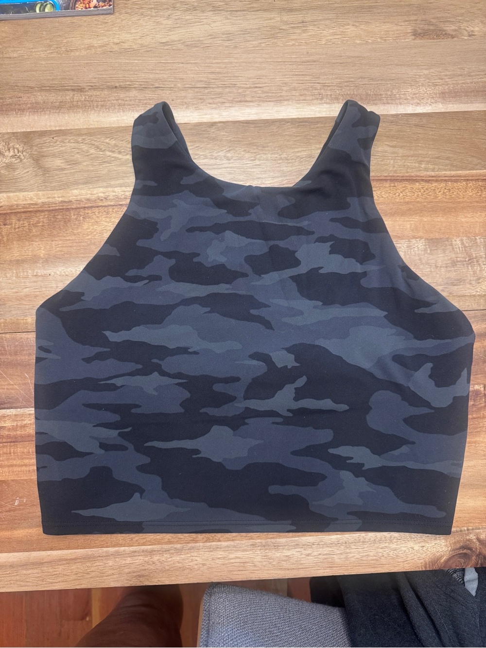 Athleta Conscious Crop in black camo print